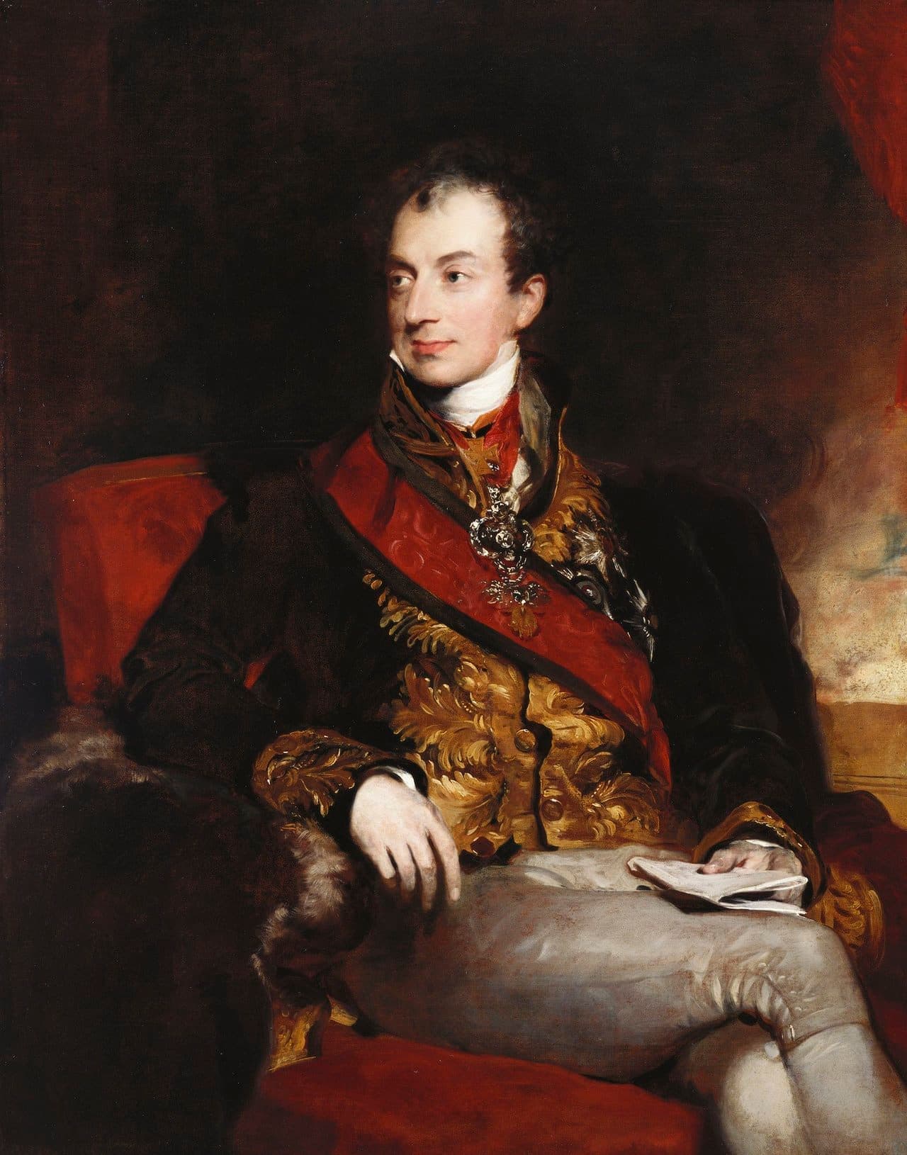 Thomas Lawrence's portrait of Klemens von Metternich in court dress, seated.